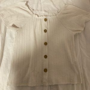 Zara white off the shoulder shirt